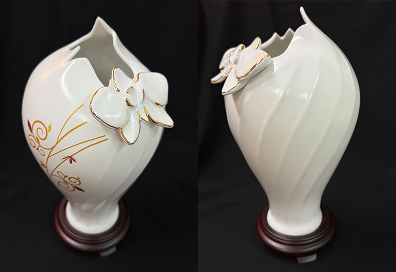 V48蘭花蝴蝶瓶(金色)